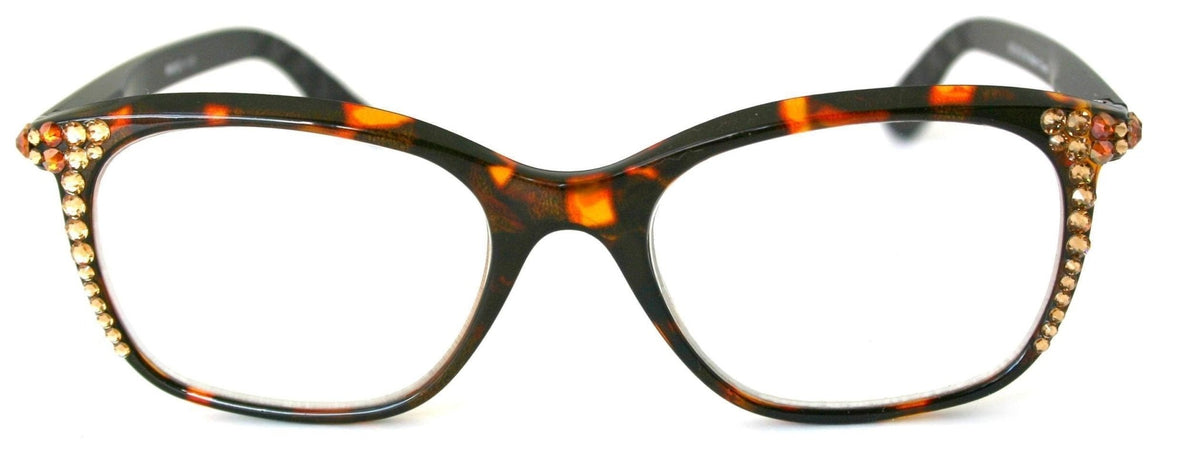 Venus, (Bling) Women Reading Glasses W(Light Colorado, Cooper)Genuine European Crystals(Black, Tortoise Br Leopard Square, NY Fifth Avenue.Torqelo.com