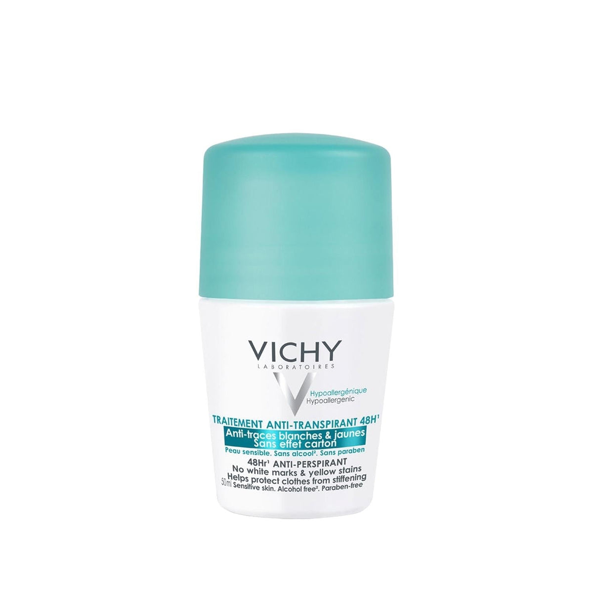 Vichy Anti-Transpirant Deodorant for Sensitive Skin - 48h Sweat Protection, Roll-On, Women's DeodorantDeodorantTorqelo.com