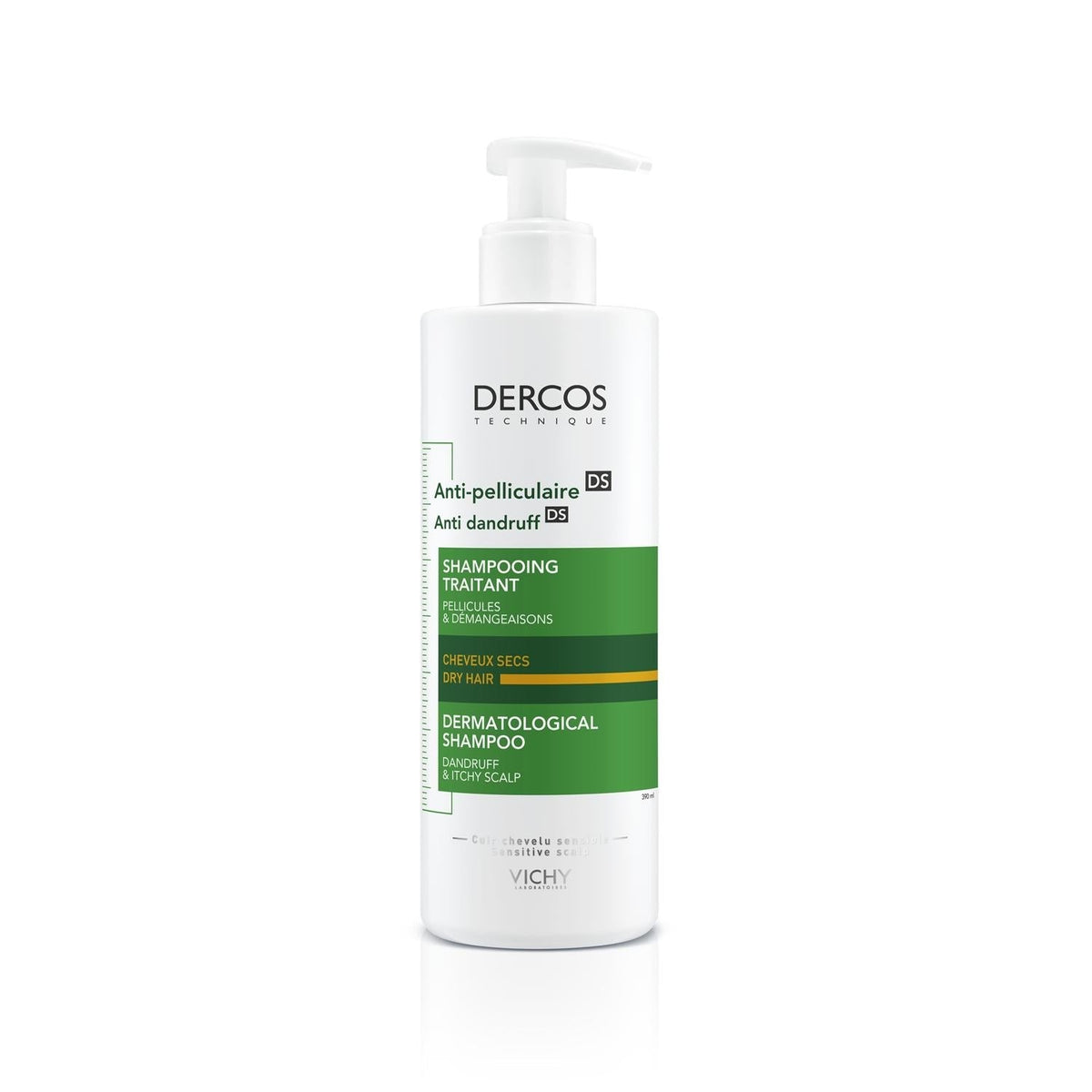 Vichy Dercos Anti-Dandruff Shampoo for Dry Hair - 390ml, Scalp Health & Anti-Dandruff TreatmentShampooTorqelo.com