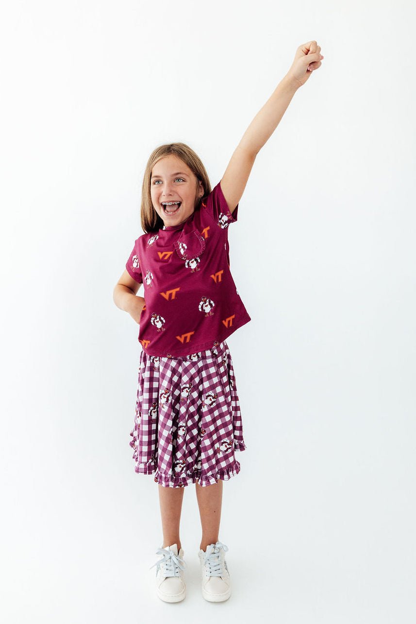 Virginia Tech Maroon Hokie Ruffle Pocket TeeRuffle Pocket TeeTorqelo.com