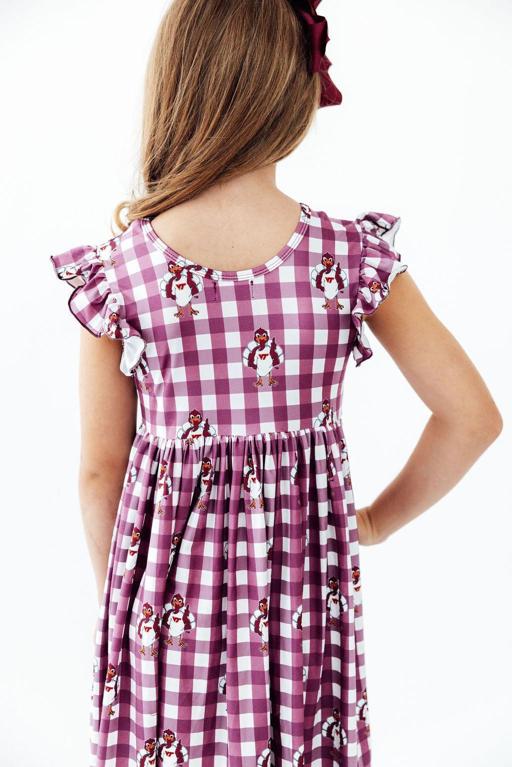 Virginia Tech Plaid Hokie Flutter Twirl DressTwirl Dress - FlutterTorqelo.com
