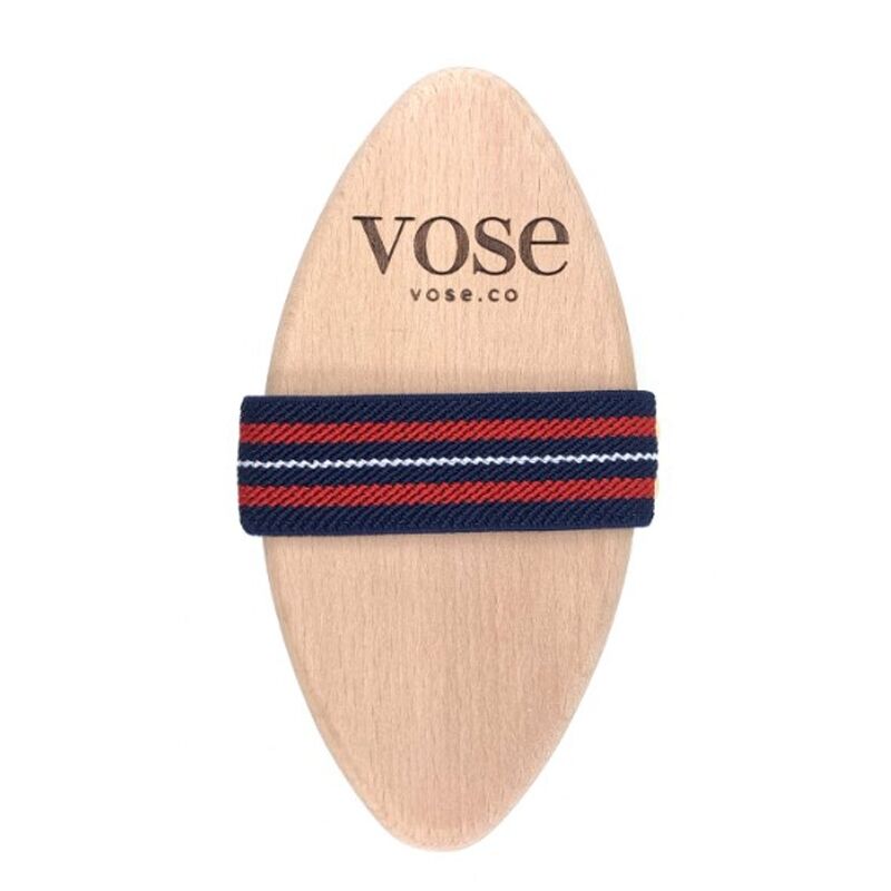 Vose Daisy Natural Horsehair Body Brush for Smooth Skin by Beauty Care Bag