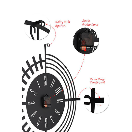 Muyika metal wall clock β view 2