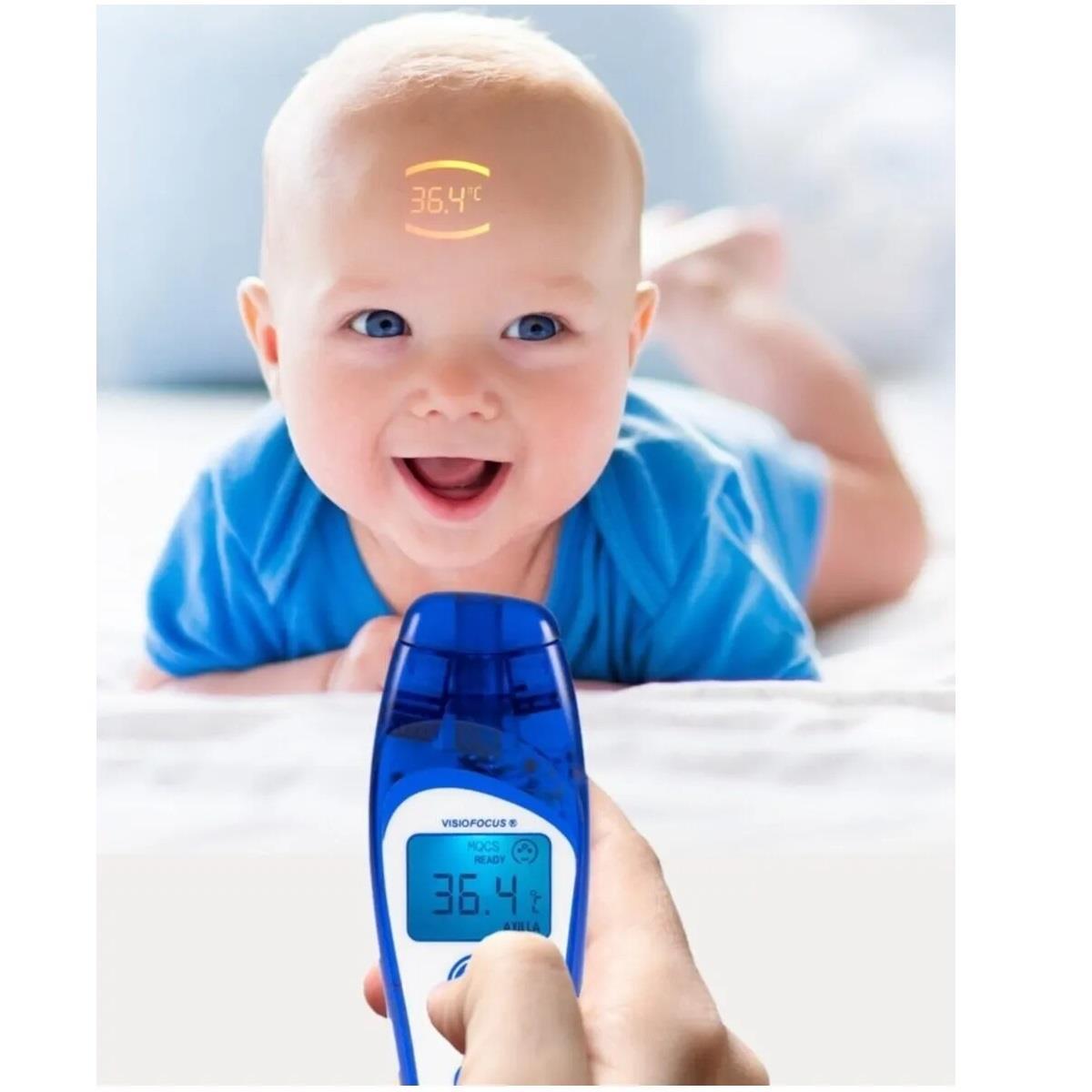 VisioFocus Pro: Non-Contact Forehead Thermometer - Hygienic, Accurate Fever Detection for Baby & Family by Beauty Care Bag