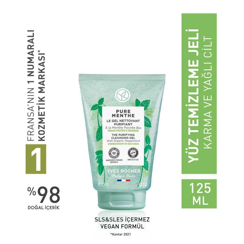 Pure Menthe facial cleansing gel for oily skin