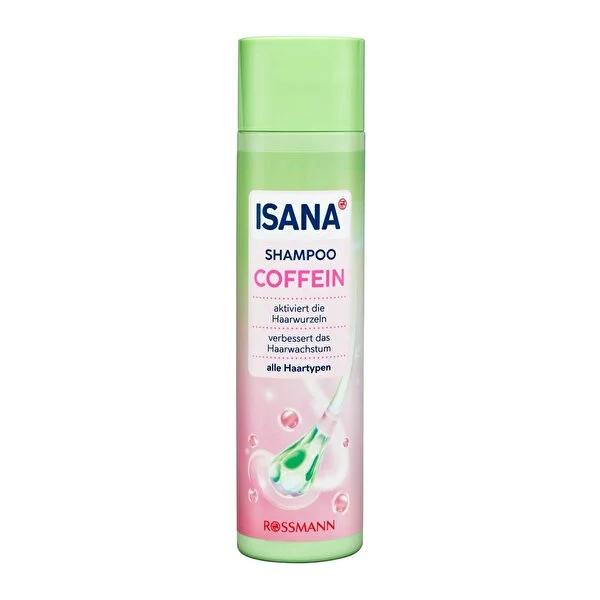 Isana Caffeine Shampoo for Women: Thicker, Fuller Hair with Panthenol & Recycled Bottle - Volumizing, Dermatologically Tested, Hair Growth by Beauty Care Bag