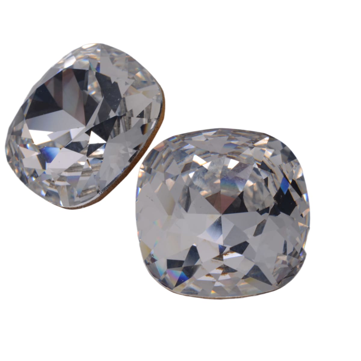 Swarovski Crystal 4470 20mm Cushion Cut Square - Crystal Clear by Continental Bead Suppliers