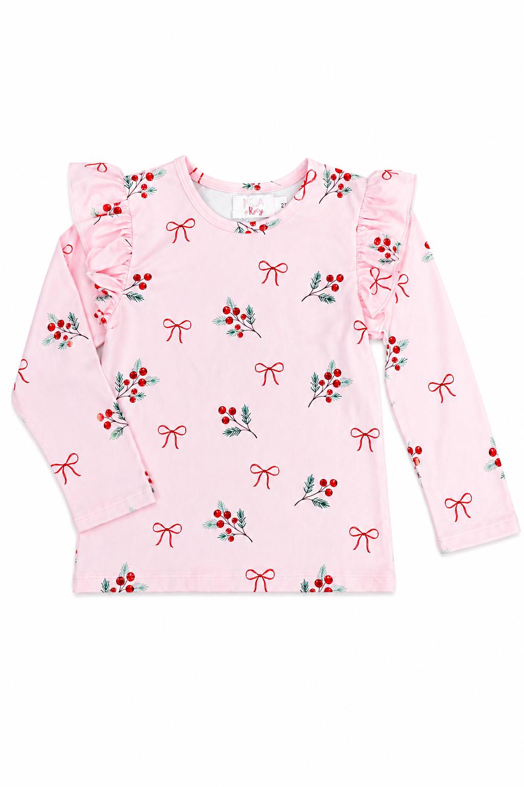 Winter Berries L/S Ruffle TeeRuffle Tee L/STorqelo.com