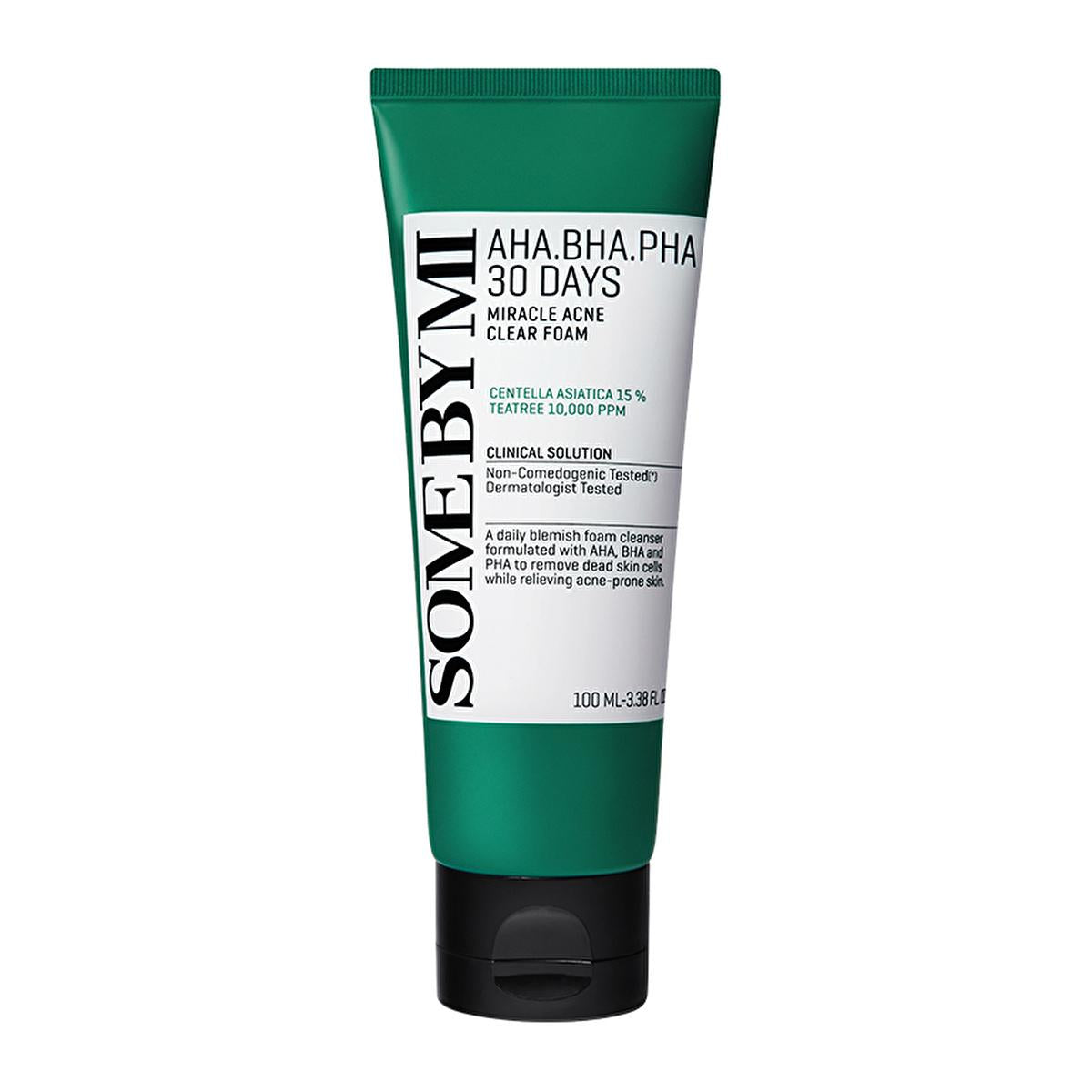 Some By Mi Facial Cleansing Foam with AHA BHA PHA - Gentle Exfoliating & Moisturizing Face Wash, EU Compliant - 3.38 fl oz by Beauty Care Bag