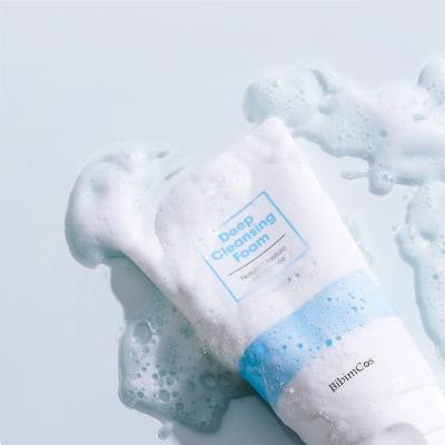 Bibimcos Deep Cleansing Foam - Gentle Facial Cleanser with Amino & Hyaluronic Acid for Sensitive Skin - Removes Dirt & Makeup, Maintains Moisture by Beauty Care Bag