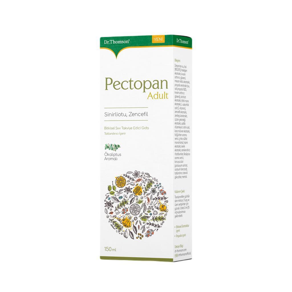 Dr. Thomson Pectopan: Herbal Immune Support Syrup for Adults - Natural Remedy with Propolis, Vitamin C & Zinc, Eucalyptus Flavor, 150ml by Beauty Care Bag