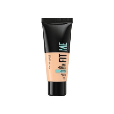 Maybelline New York Fit Me Matte+Poreless Foundation - Natural Matte Finish, Buildable Coverage - 115 Ivory by Beauty Care Bag