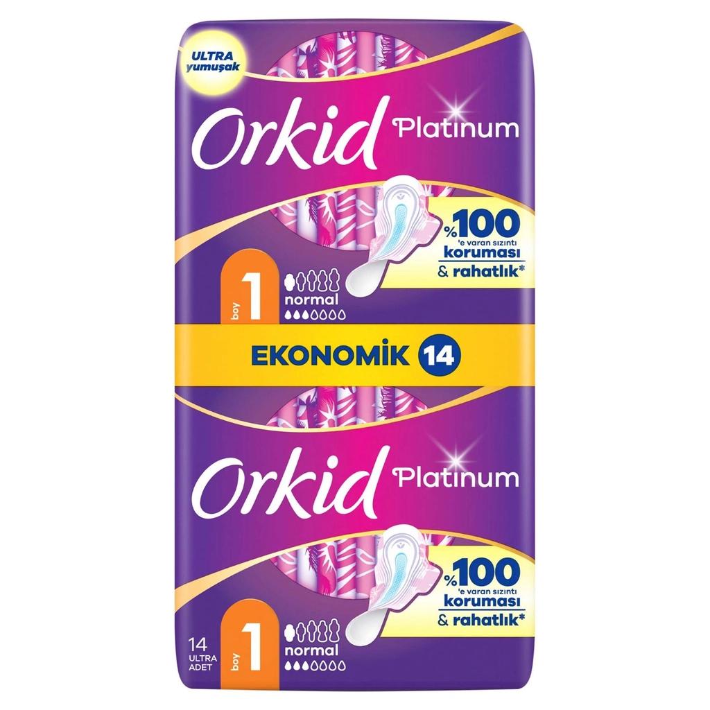 Orkid Platinum Normal Size 1 Sanitary Pads 14 Count by Beauty Care Bag