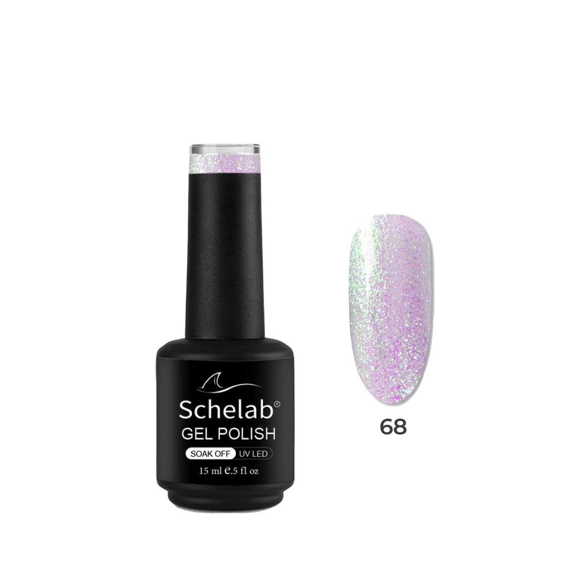 Schelab 3 Step Long-Lasting Nail Polish - Shade 068, 15ml - Permanent Gel Polish for Professional Finish at Home by Beauty Care Bag