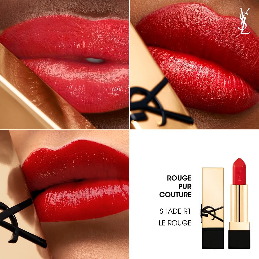 YSL Rouge Pur Couture Lipstick in R1 Velvet Finish by Beauty Care Bag