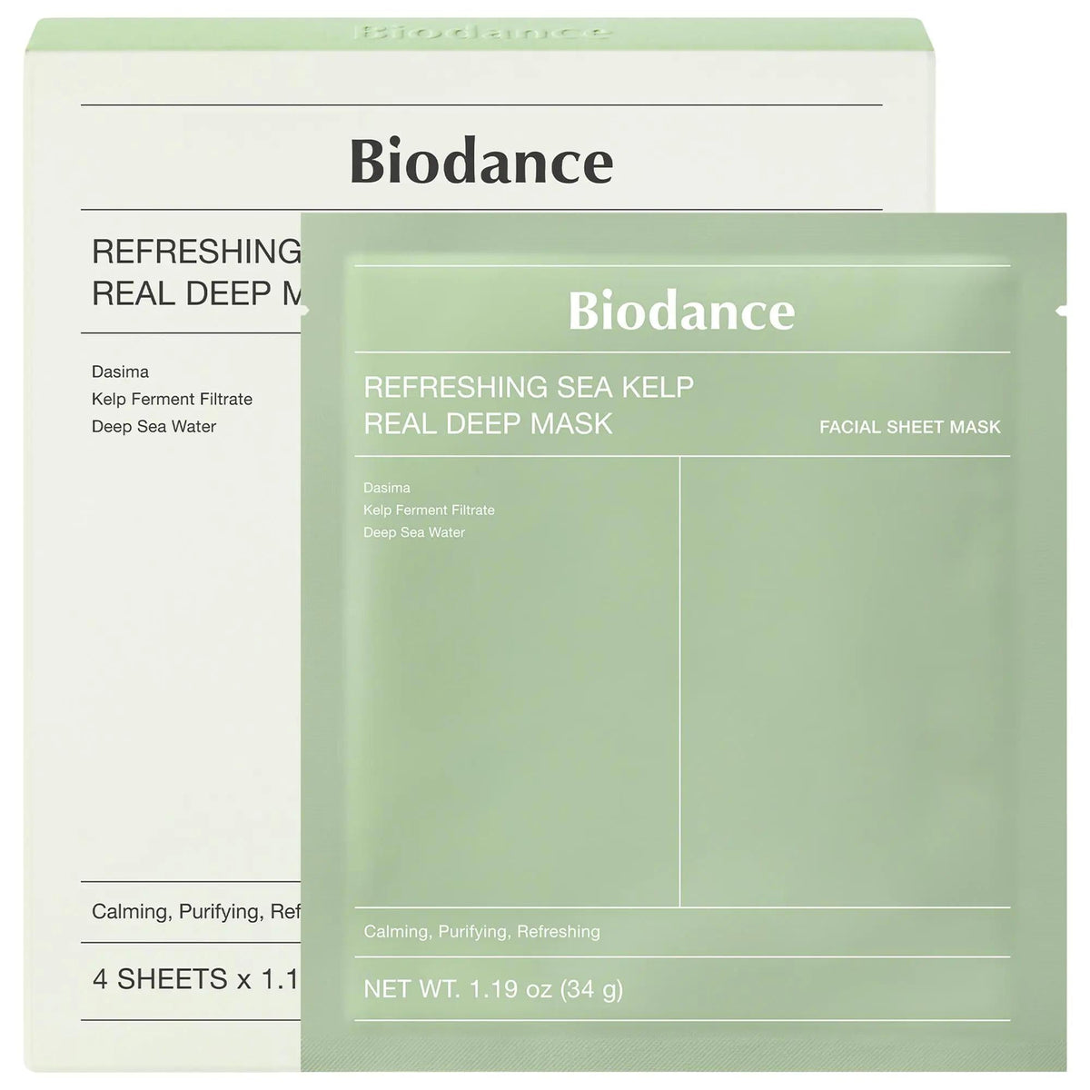 Refreshing Sea Kelp Facial Mask - Calming & Sebum Control for Oily Skin by Beauty Care Bag