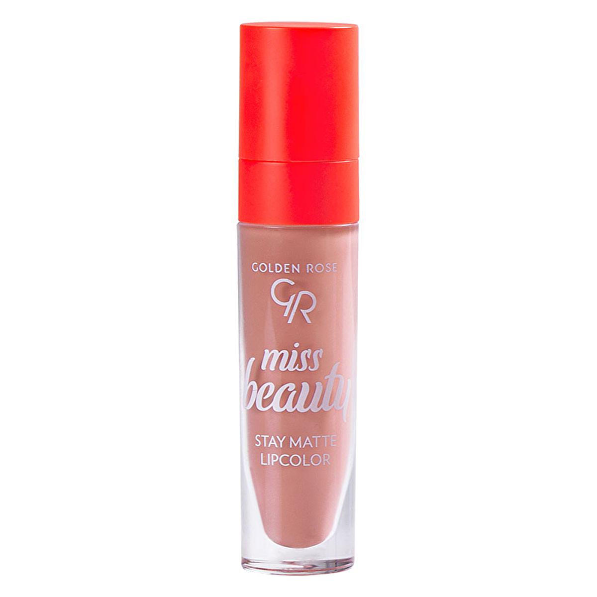 Golden Rose Miss Beauty: Blush Nude Matte Lipstick - Long Lasting, Volumizing & High Pigment - Non-Drying Lip Color by Beauty Care Bag