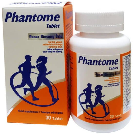 Zed Ilac Phantome Panax Ginseng Multivitamin 30 TabletsSupplementsTorqelo.com