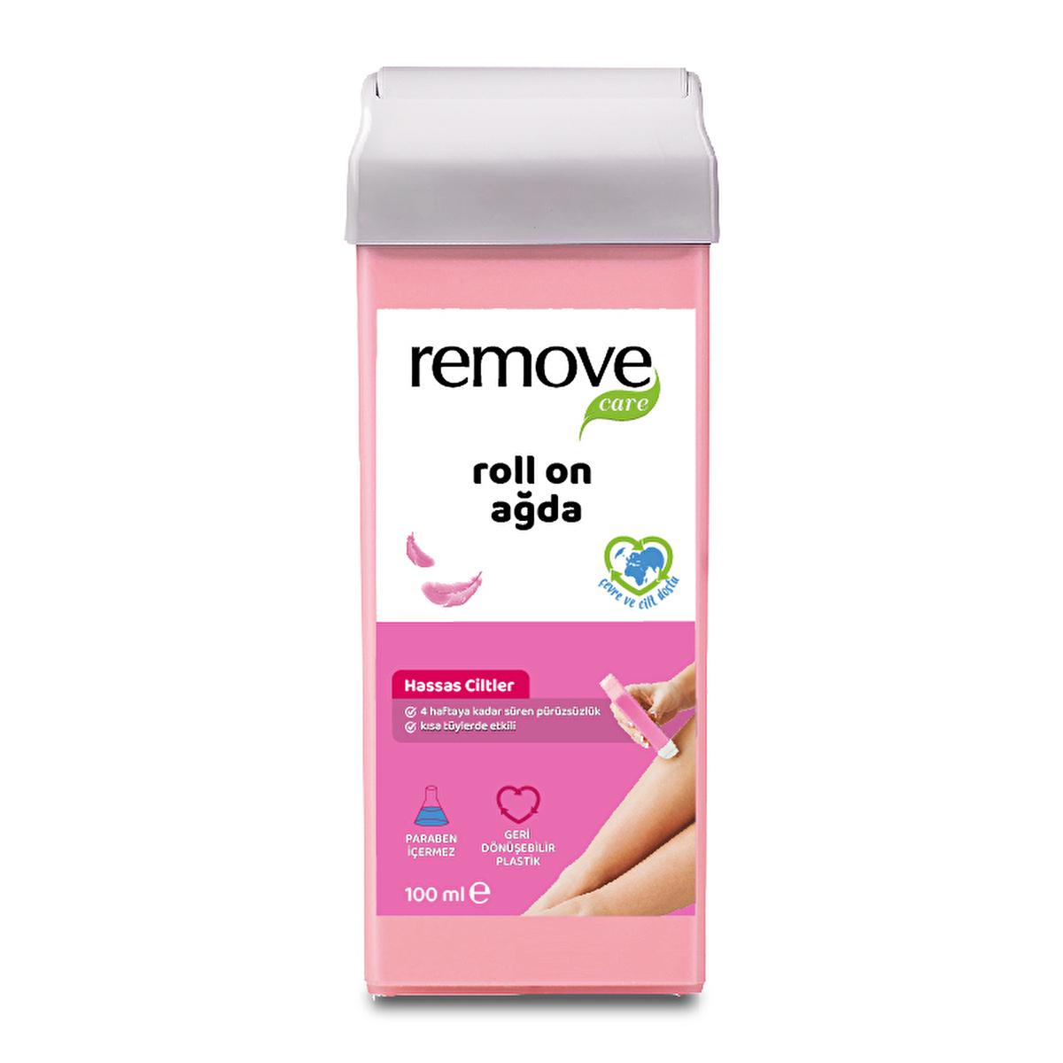 Remove Care Roll-On Wax: Sensitive Skin Formula, Natural Pine Resin, Painless Hair Removal, At-Home Waxing Kit - 100ml by Beauty Care Bag