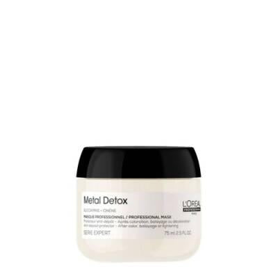 L'Oreal Professionnel Metal Detox Mask - 75ml Hair Detox Mask for Color-Treated & Bleached Hair - Protects & Revitalizes by Beauty Care Bag