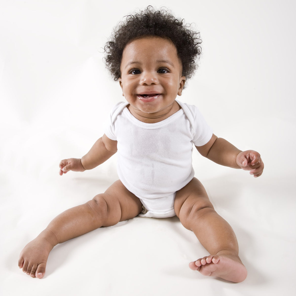 Bambini white short sleeve cotton baby one piece, 2 pack
