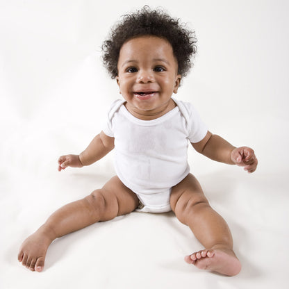 Bambini white short sleeve cotton baby one piece, 2 pack