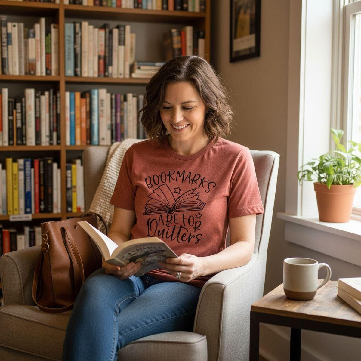Book Lover Shirt | Funny Book | Unisex Super Soft Premium Graphic T-Shirt | Librarian Shirt | Reading Teacher Gift | Bookmarks by Joyful Moose