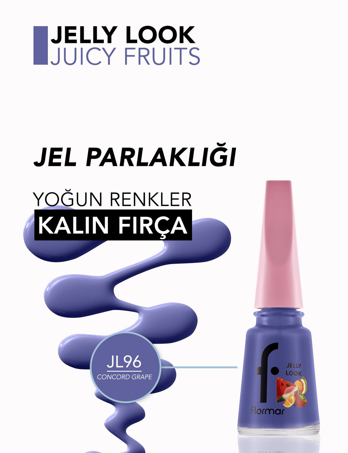 Flormar Juicy Fruits Jelly Look High-Shine Nail Polish by Beauty Care Bag