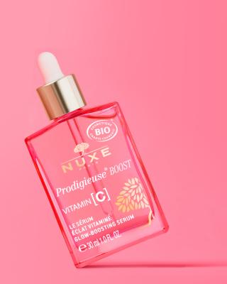 Nuxe Prodigieuse Boost: Vitamin C Glow Boosting Serum | Vegan Facial Serum for Fine Line Reduction & Radiant Skin by Beauty Care Bag