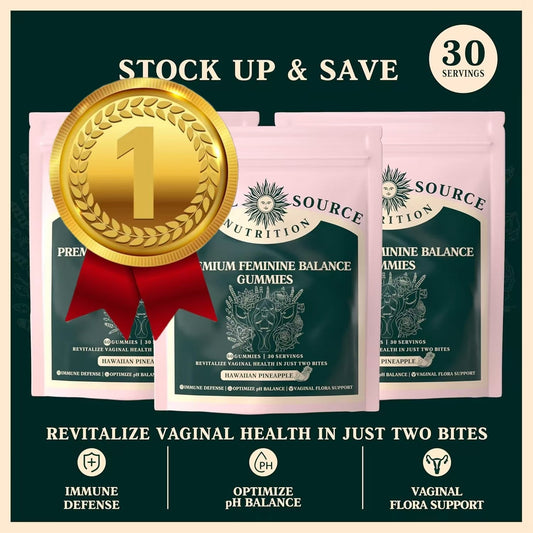 Premium Feminine Balance Gummies - for Women’s Health & Wellness - Immune Support - Vegan, Gluten-Free & Halal - Hawaiian Pineapple - 60 Gummies - 30 Servings by KARONDA RENE LEWIS