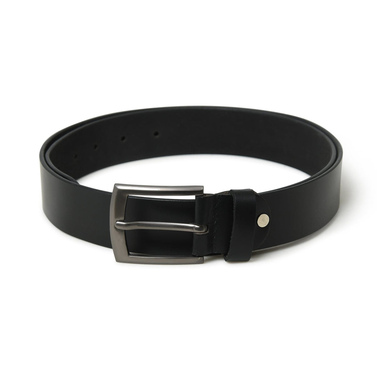 Minimalist Black Leather Belt by Classy Leather Bags