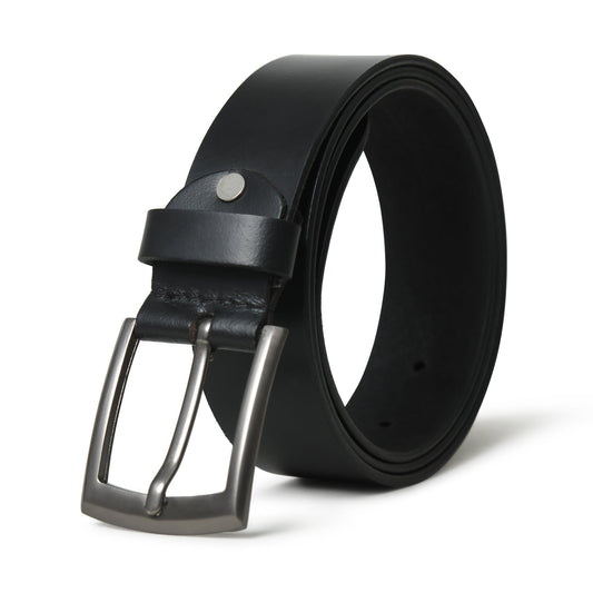 Minimalist Black Leather Belt by Classy Leather Bags