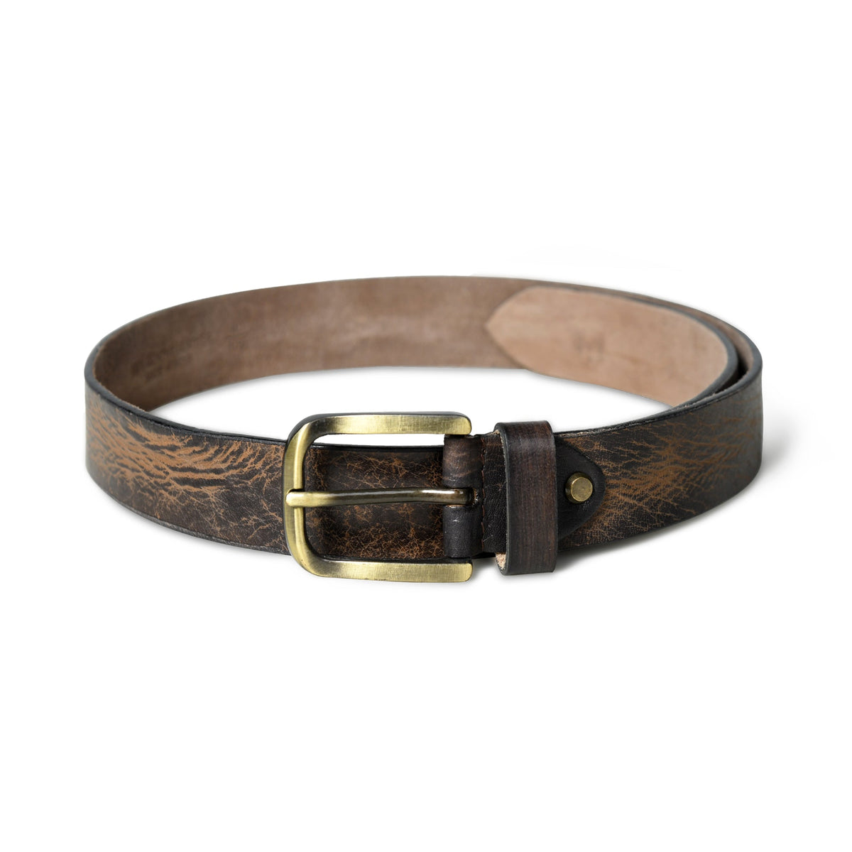 Eden Dark Brown Men's Leather Belt by Classy Leather Bags