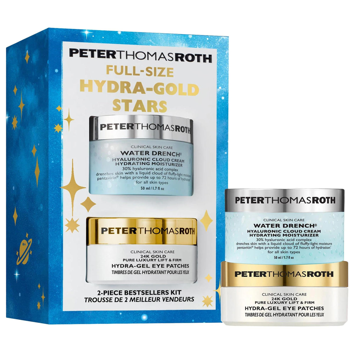 Drunk Elephant - Full-Size Hydra-Gold Stars 2-Piece Bestsellers Skincare Kit - Anti-Aging, Hydrating Moisturizer & Under-eye Care by Beauty Care Bag