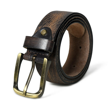 Eden Dark Brown Men's Leather Belt by Classy Leather Bags