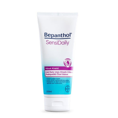 Bepanthol Sensidaily: Prebiotic Body Cream for Dry, Atopic & Sensitive Skin | Fragrance-Free, Paraben-Free, SLS-Free | Long-Lasting Hydration by Beauty Care Bag