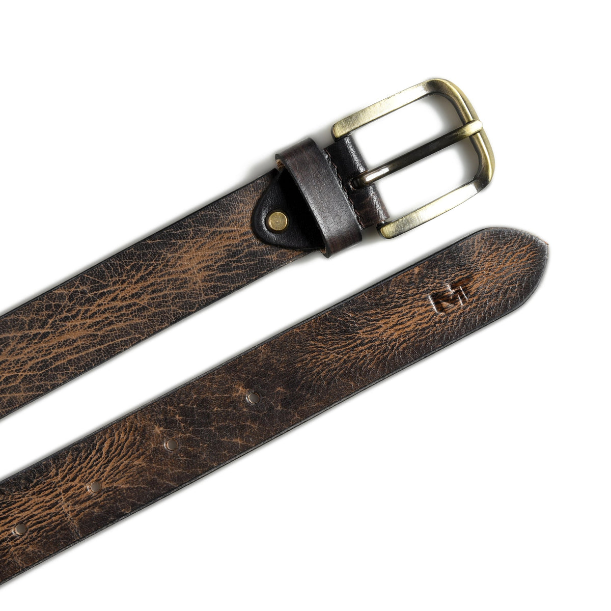 Eden Dark Brown Men's Leather Belt by Classy Leather Bags