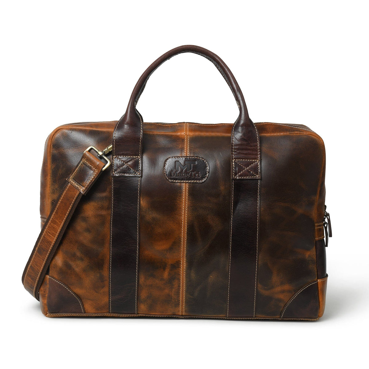 Brown Jefferson Briefcase by Classy Leather Bags