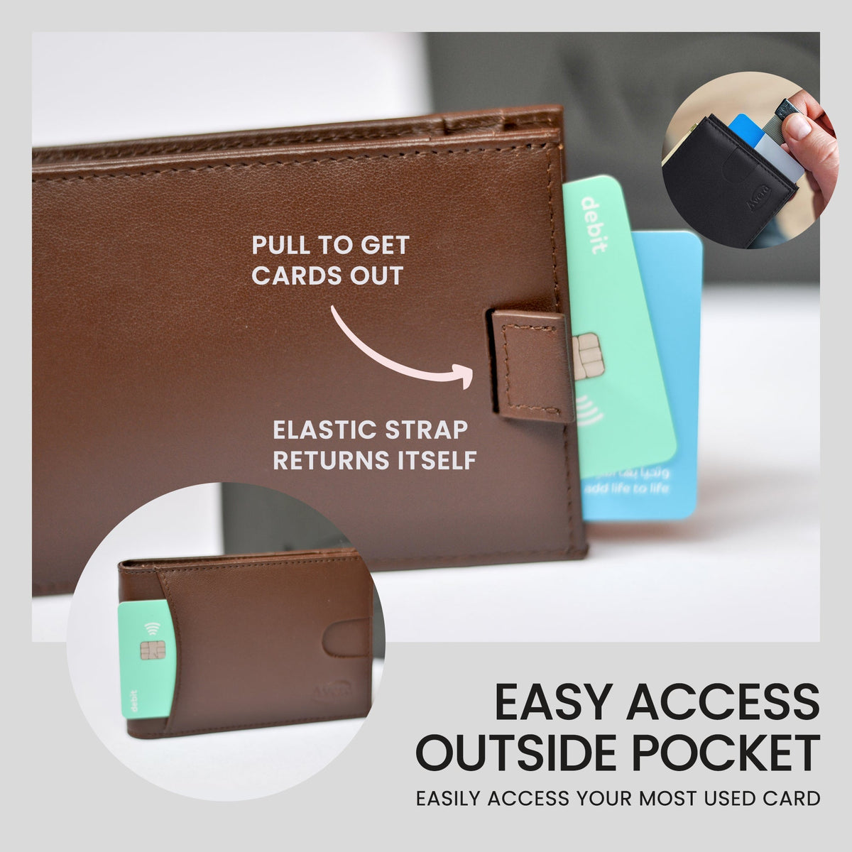 Avera Group Slim Genuine Leather Rfid Blocking Bifold Wallet With Money Clip by Avera Group