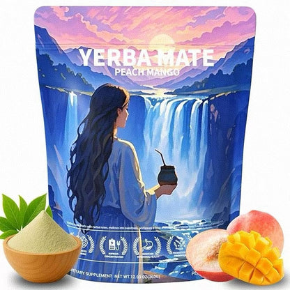 Yerba Mate Peach Mango Tea - Super Calm Yerba Mate - Low Sugar Content, Clean Energy with No Crash - Stay Refreshed and Focused Throughout the Day - Ideal for Health Enthusiasts - 30 Servings by KARONDA RENE LEWIS