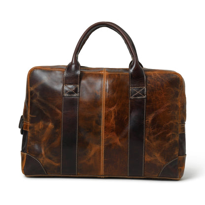 Brown Jefferson Briefcase by Classy Leather Bags