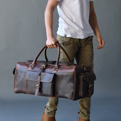 The Stellan Buffalo Duffel by Classy Leather Bags