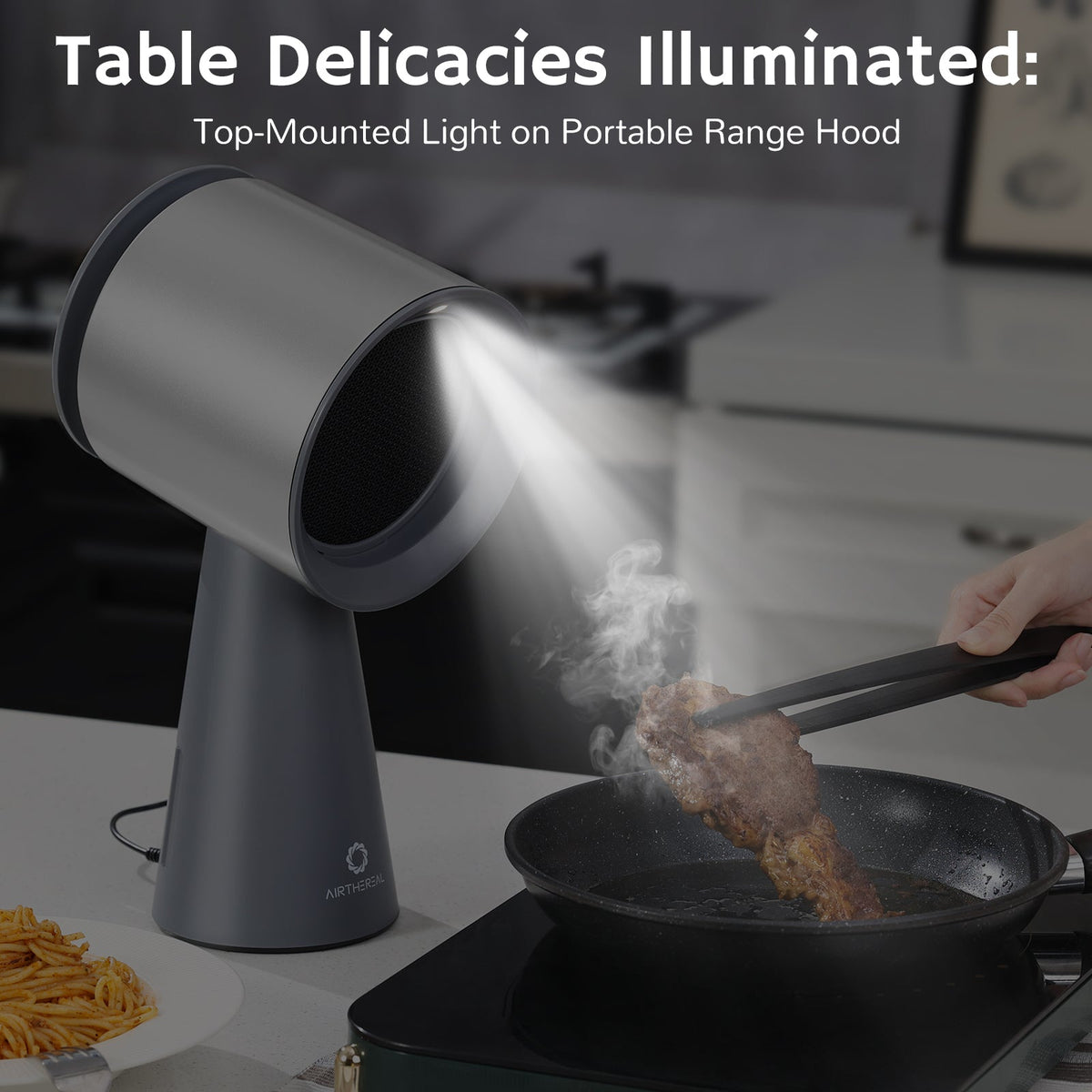 RH180 Portable Desktop Range Hood, Wired Powered Option by Airthereal