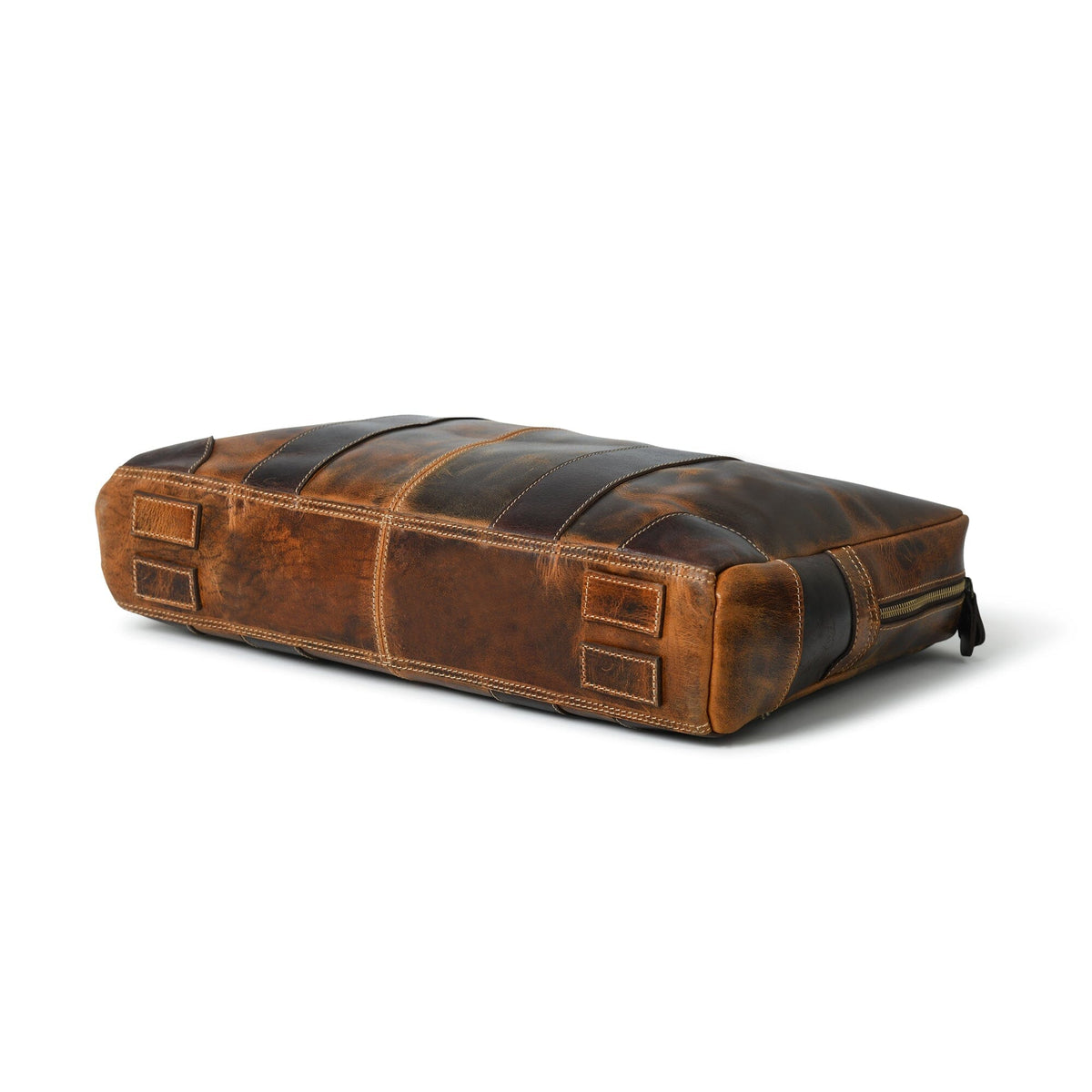 Brown Jefferson Briefcase by Classy Leather Bags