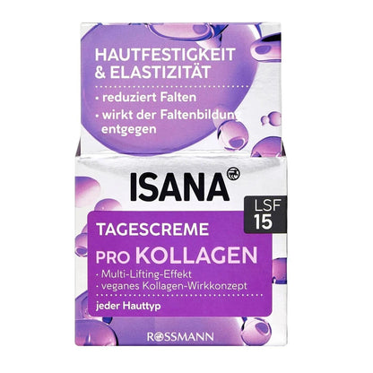 Isana Pro-Collagen Day Cream SPF15 Firming Moisturizer 50ml by Beauty Care Bag