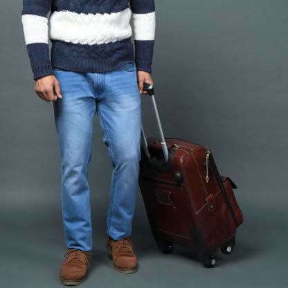 Leather Carry-On Trolly Bag by Classy Leather Bags