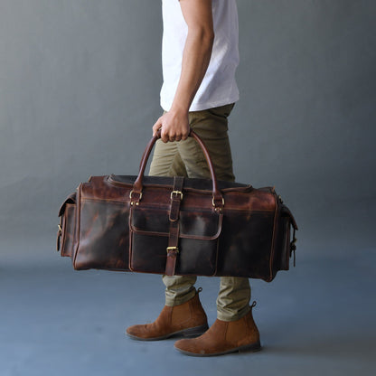 The Stellan Buffalo Duffel by Classy Leather Bags