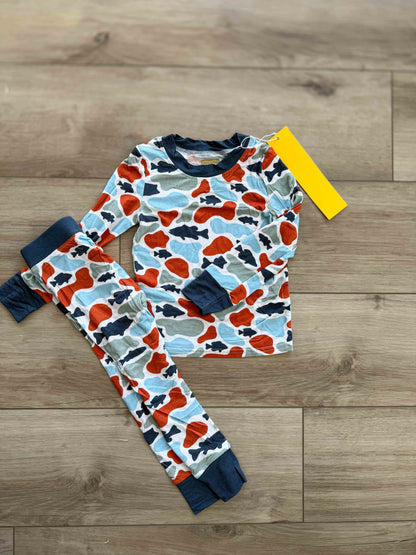 Camo fish bamboo pj set by Keep the Littles Wild
