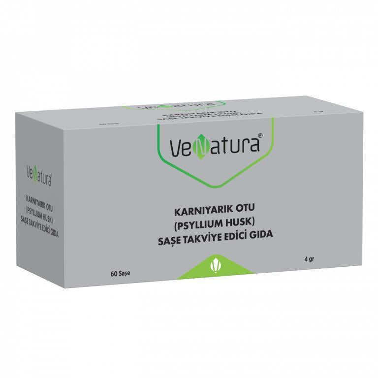 VeNatura Psyllium Husk Dietary Supplement - Natural Digestive Health Support with 60 Sachets by Beauty Care Bag