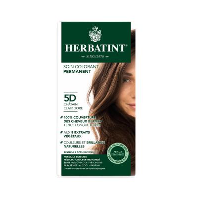 Herbatint Light Golden Chestnut Hair Dye 5D - Natural, Ammonia & Paraben Free Color to Cover Gray for Sensitive Scalp by Beauty Care Bag